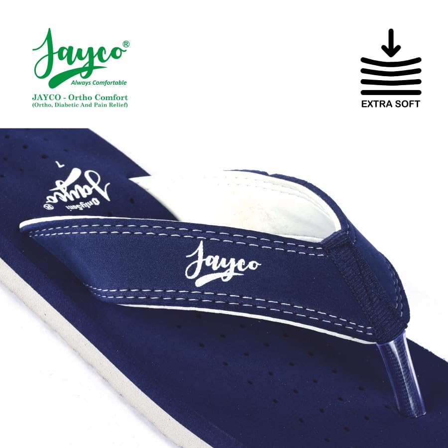 Image of Jayco Ortho Comfort Slippers - Pain Relief with Soft Breathable Fabric, Perforated Hole Design with Cozy Fit, and Durable Construction for All-Day Ease