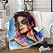 MOUPSDT 3D Coperta in Pile Matrimoniale Ballerino Rosa Blu Michael Jackson Sherpa Stampata Peluche Coperta Matrimoniale Coperte Durevole e Caldo, per Letto Divano e Viaggio 150x200 cm