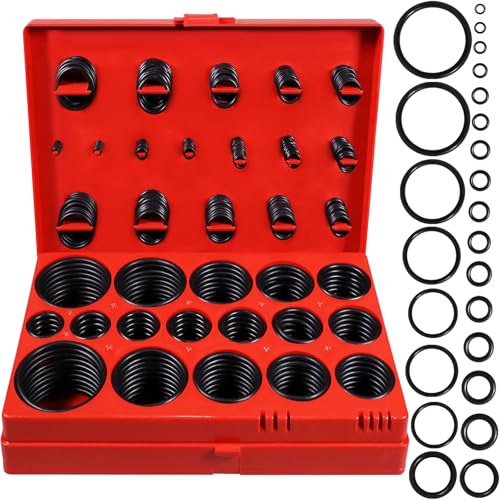 XBVV 419 PCS Universal Metric O-Ring Kit,32 Sizes Buna-N 70A Rubber O Ring Assortment Set for Various Car Auto Faucet Plumbing Pressure Washer Air or Gas Sealing Repair Resist Oil and Heat