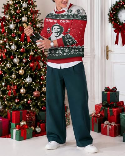 Santa OMG I Know Him Elf Christmas Sweater - Image 5