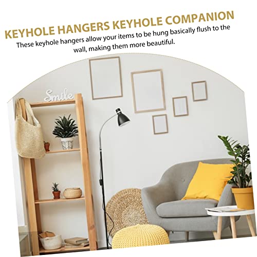 Image of DOITOOL Elegant Oval Shape Keyhole Hangers 15 Pack Lightweight Compact Keyhole Tool for Picture Frames Wall Decorations