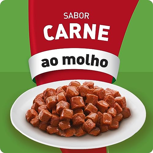 Pack Ração Úmida Kitekat Sachê Carne ao Molho para Gatos Adultos 70 g - 48 unidades