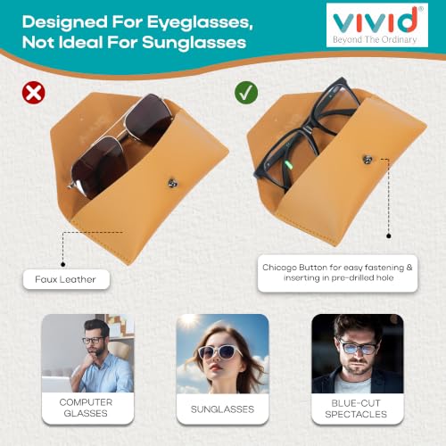 Image of Unisex Specs Chicago Button Eyewear Dabbi Faux Leather Soft Case Cover