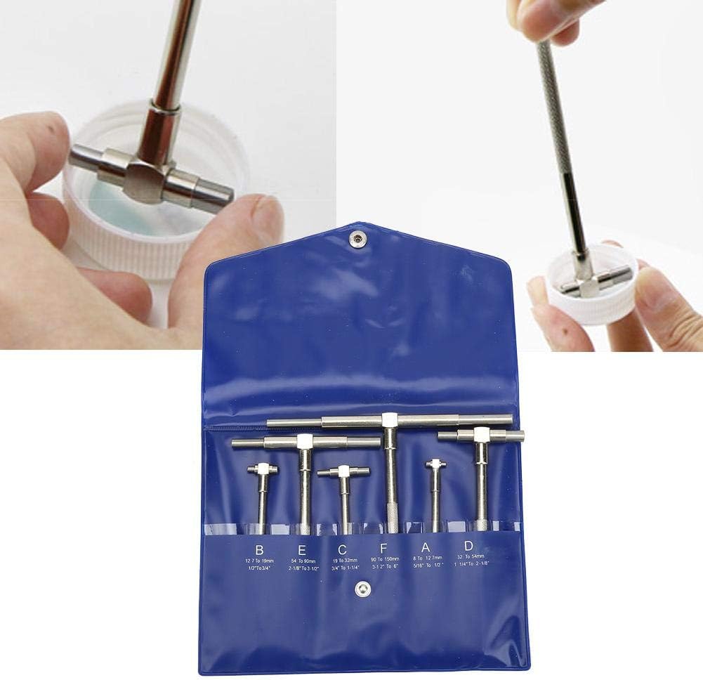 Telescoping Gage Set, 6Pcs Precision Telescopic Gauge 8150mm Adjustable Inner