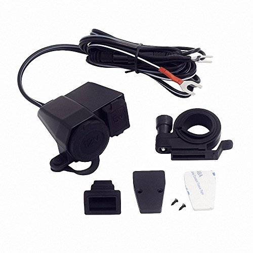 Aileap® imperméable Moto 5 V Port USB Adaptateur chargeur prise allume-cigare 12 V Cover