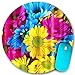 Produktbild Rundes Mauspad, bunte natürliche lebendige Farbe Sonnenblume Frühlingsblume, rutschfeste Gummibasis Office Home Mauspads Klein 7,9x7,9 in Gaming Mouse Mate