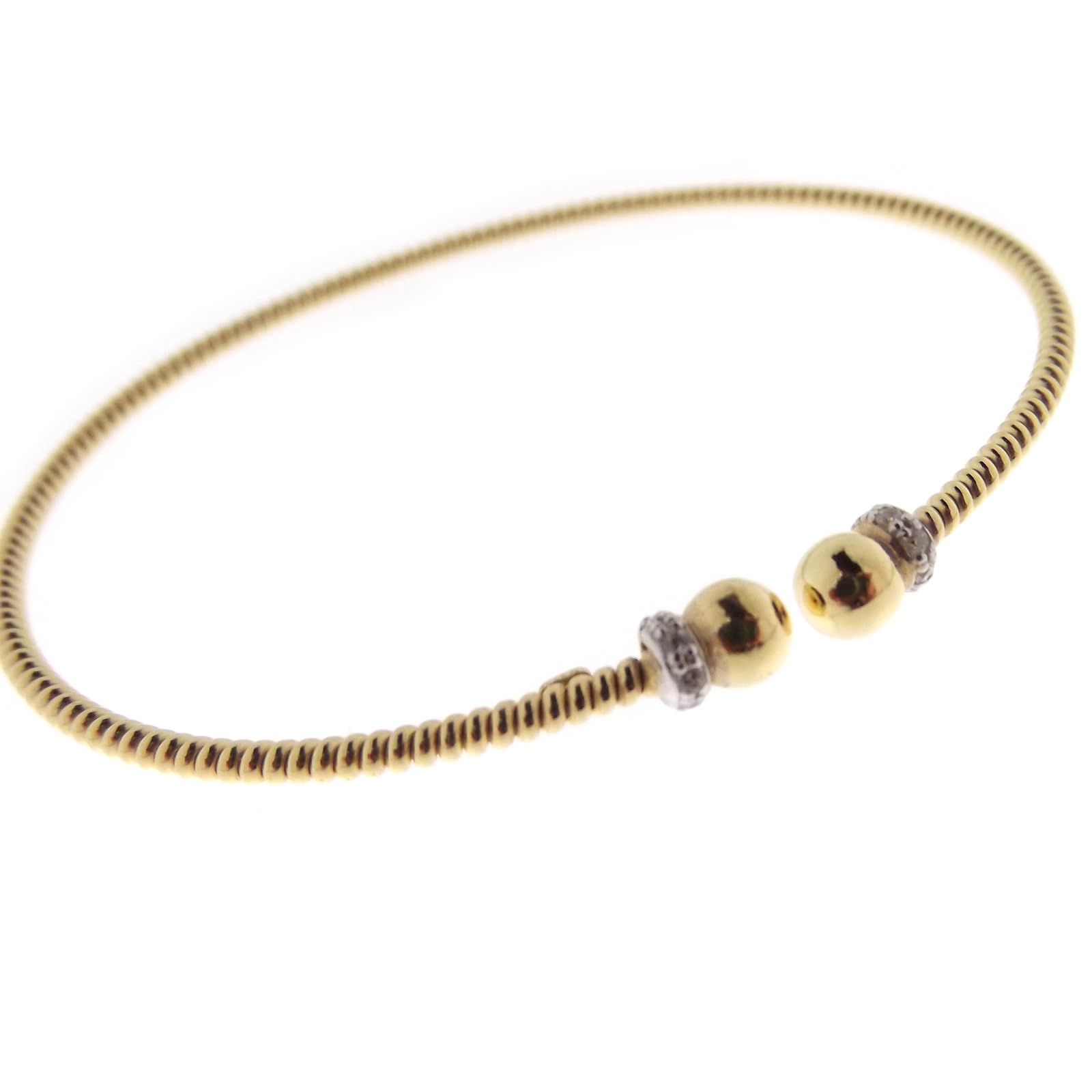 Pulsera Rígido Cartier a aro de mujer de plata 925 con Circonita