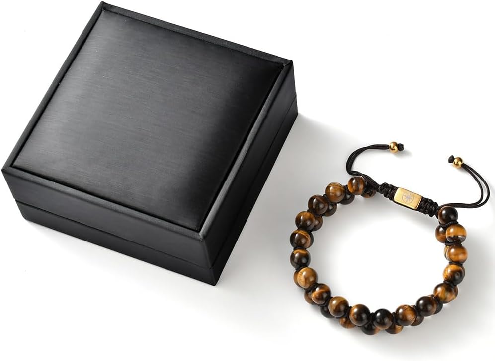 Tigers Eye Bracelet- Pulseras Para Hombres- Gifts for Him- Mens Beaded Bracelets- Premium Handmade Tiger Eye Bracelet Men and Women Bring Happiness, Protection and Luck. - Image 8