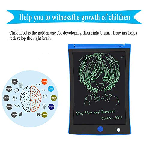 LCD Writing Tablet, 8.5-Inch Writing Board Doodle Board, Electronic Doodle Pads Drawing Board Gift for Kids and Adults at Home,School and Office (Blue)