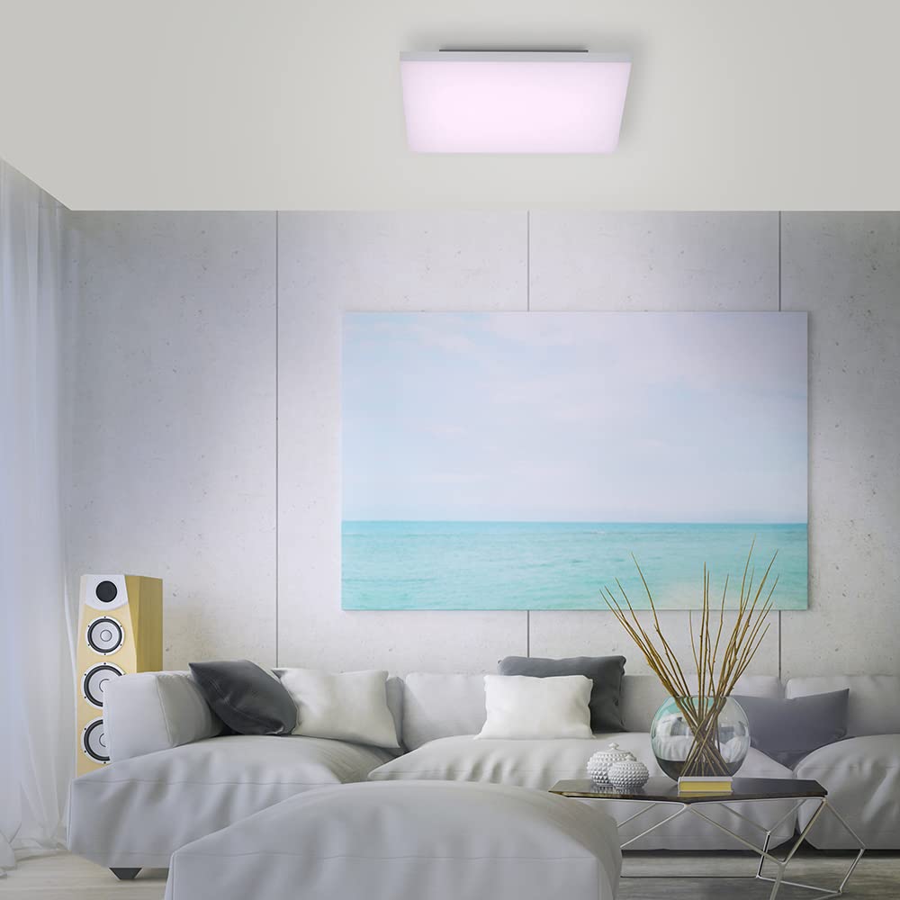 Deckenleuchte RGB Farbwechsel dimmbar Dsmarthome warmweiss - kaltweiss | Q-Frameless, Smart-Home, RGB-Farbwechsel, dimmbar, Alexa kompatibel, warmweiss-kaltweiss Temperatursteuerung