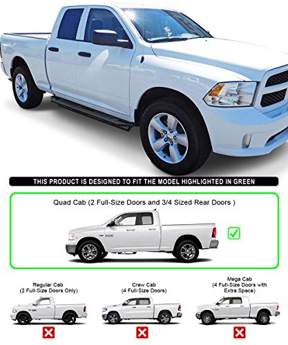 Estribos de acero inoxidable Tuxtreme 6.5 pulg para Dodge Ram miniatura 2