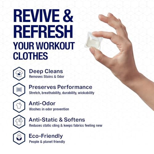 HEX Performance Laundry Detergent Packs for Activewear & Sports Clothes, Deep Odor & Sweat Removal, Eco-Friendly Biodegradable Formula, HE Compatible, Fresh Clean Scent – 75 Count - Image 3