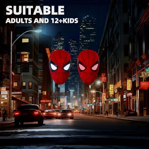 Shampoer Spider Superhero Dynamic Mask - Remote LED Light & Moving Mech Eyes for Immersive Hero Experience, Nice Choice for Superhero Fans — view 6