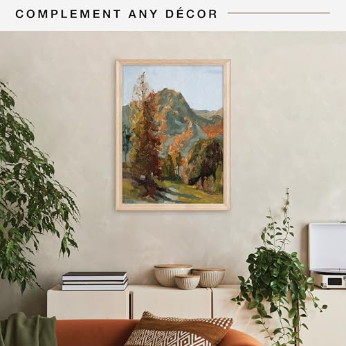 MCS Studio Gallery Classic 20x27 Poster Frame Natural Woodgrain, Vertical & Horizontal Wall Hanging Large Picture Frame for Photos, Posters & Art Prints (1-Pack)