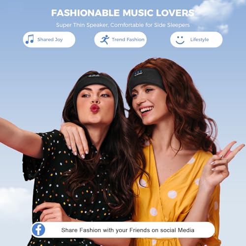 Image of LC-dolida Sleep Headphones Bluetooth 5.4 Headband, Sports Wireless Earphones with Ultra-Thin HD Stereo Speaker Sweat Resistant Earbuds Sleeping Headphone for Workout Running Cool Gadgets Unique Gifts