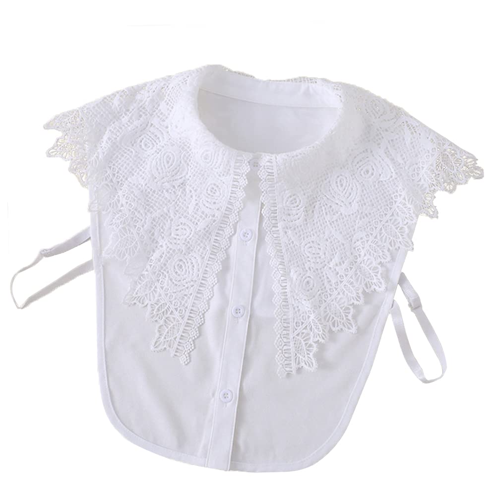 Elegtiskas Half Shirt Blouse Fake Collar Detachable Dickey Collar Faux False Collar