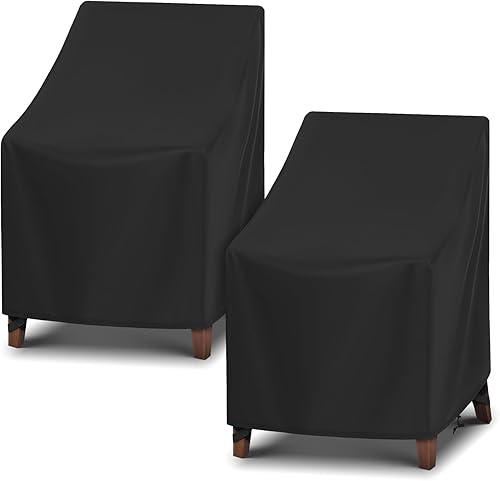 Miniatura 1 de Arcedo Paquete de 2 fundas para sillas giratorias de patio, impermeables, para muebles de mimbre para patio, césped, jardín, protección para todo