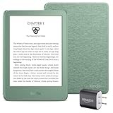 Kindle Essentials Bundle including Kindle (2024 release) - Matcha, Fabric Cover - Matcha, and Power Adapter