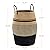Jute Rope Laundry Hamper by YOUDENOVA, 105L - Woven Collapsible Laundry Basket - Clothes Storage Basket for Blankets organizing, Bedroom Storage, Clothes Hamper – Brown & Black
