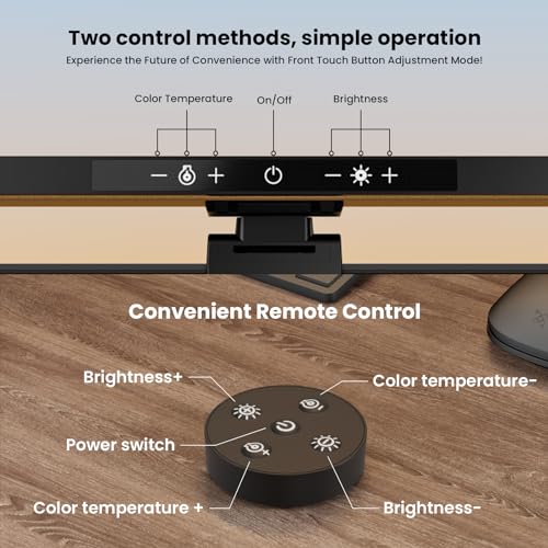 Remote-Controlled USB Monitor Light Bar with Adjustable Color Temperature and Dimming for Home Office and Gaming