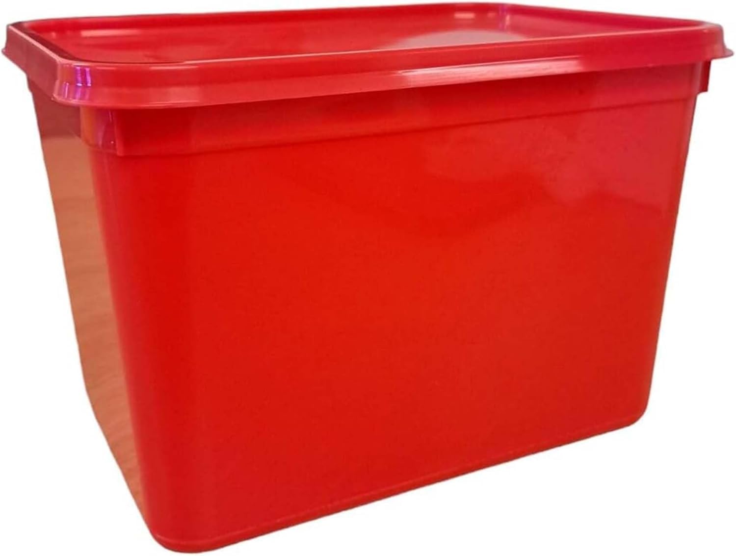 We Can Source It Ltd Red Colour Coded Ice Cream Containers & Lids-Food Storage For Kitchen (20, 4 Litres)