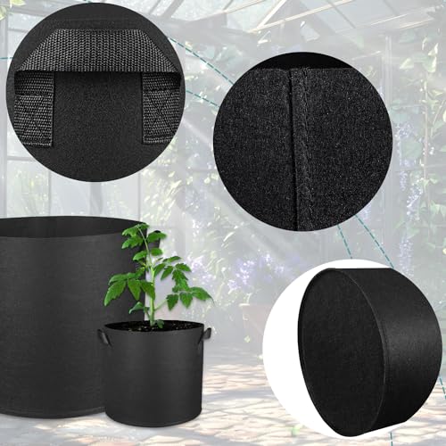 HOSPAOP Pflanzsäcke 6er Set - 27L Vliestöpfe Mit Griffen