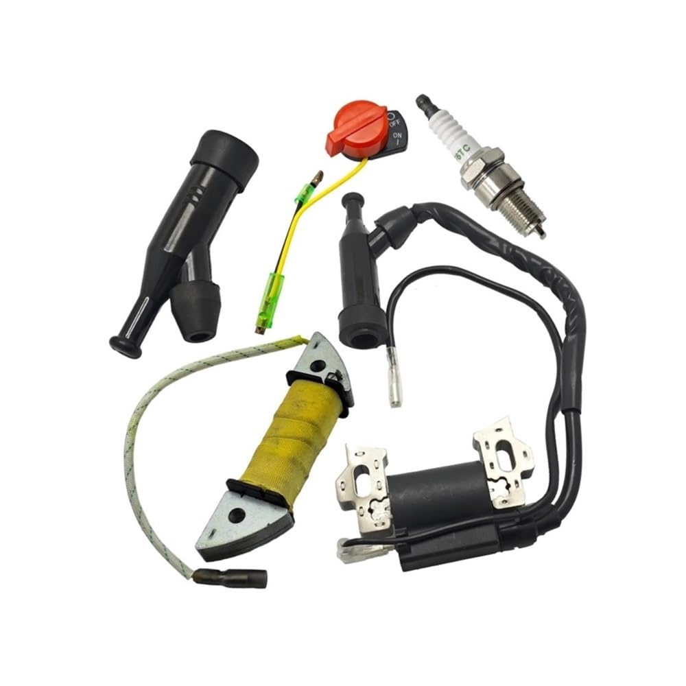 Bobine de charge d'allumage, interrupteur d'arrêt, bougie tondeuse à gazon, pièce moteur adaptée for GX160 GX200 5,5hp 6, GX 160 200