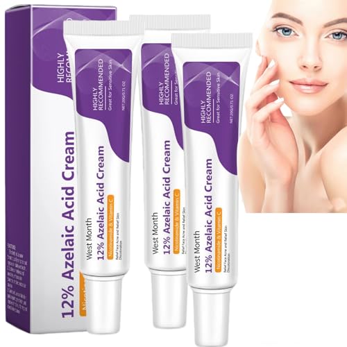 12% Azelaic Gesichtserum Haut Hyaluronic und beruhigend und aufhellend den HauttonN,Gegen Rötungen, Anti Pickel, Rosacea Gesichtspflege, Pigmentierung Vermindern,Glow Skin 20G. (3PC)