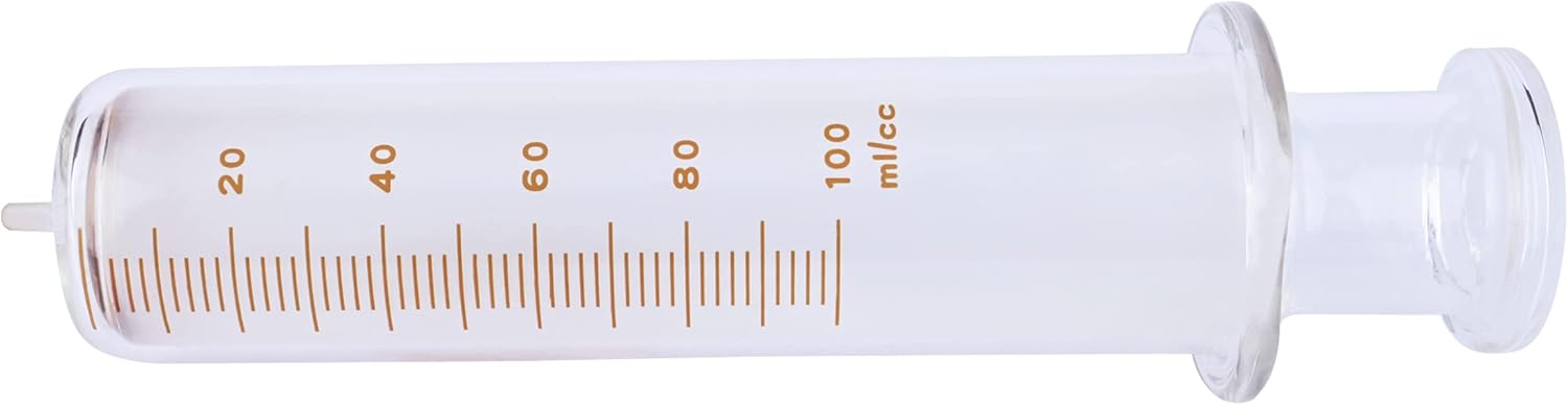 TRUTH Interchangeable Laboratory Glass Syringe Glass Tip (CT) 100ml, (Pack of 1)