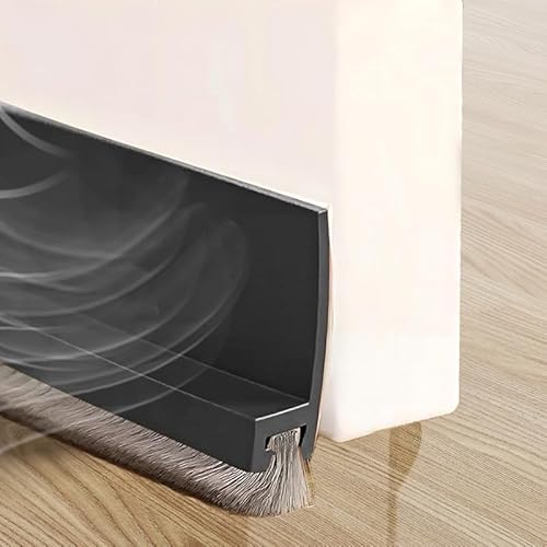 Cotensta 100cm Black Door Draught Excluder, Door Seal for Protection from Sound, Cold, Moisture and Insects Silicone, Brush Seal for Doors, (black) Cotensta 100cm Black Door Draught Excluder, Door Seal for Protection from Sound, Cold, Moisture and Insects Silicone, Brush Seal for Doors, (black)