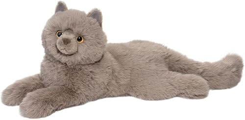 Douglas Cuddle Toys Juliette - Peluche de gato persa gris de 15 pulgadas