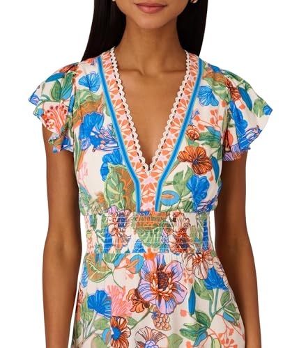 Image of Adrianna Papell Printed Midi Dress
