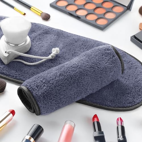 Image of Story@Home Microfiber Face & Hand Towel for Makeup Removal 2 Pc Grey | Korean Skincare Face Towels Use as Gentle Cleanser & Makeup Remover Wipes | Ultra Absorbent Super Soft & Lightweight Quick Drying