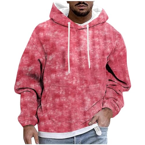 Mens Hoodies Pullover Fashion Novelty Hip-Hop Tie Dye Fall Sweatshirt Graphic Hoodie Casual Long Sleeve Hooded Sweater