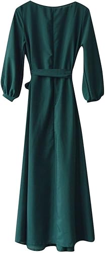 Miniatura 4 de Vestido blanco, vestidos de sol para mujer, maxi vestidos de los años 1800, vestido personalizado para mujer, vestido de invitada de boda, Verde