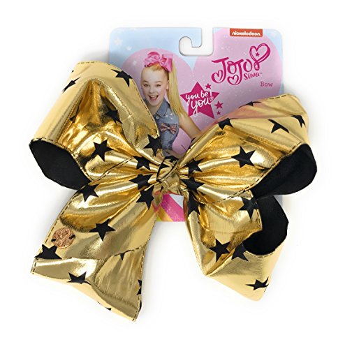JoJo Siwa 7 Inch Large JOJO Bow with Metal Pin Barrette Clip On Card Ribbon Headpiece Hair Accessory for Little Girls, Teens - Jo Jo Big HairBow Signature Collection
