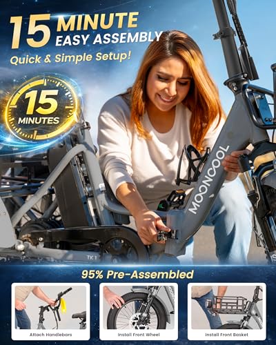 MOONCOOL Electric Trike for Adults, 500W/750W 48V Electric
