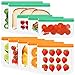 Opret Bolsas Almacenamiento de Alimentos, Bolsas Silicona Reutilizables, 10 Pack Bolsas Congelar Reutilizables de 3 Tamaños Bolsas de Silicona Reutilizables para Sandwich, Fruta y Vegetales, Sin BPA