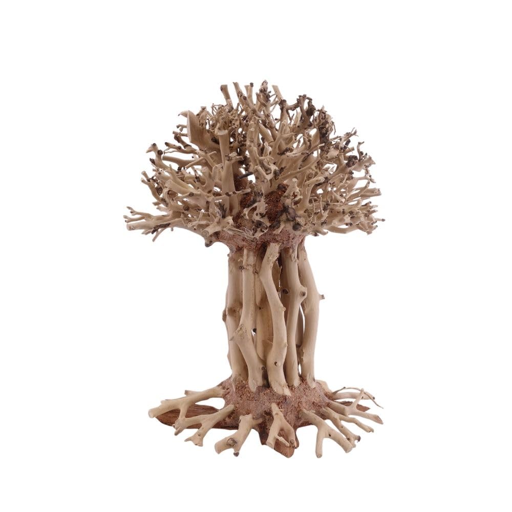 AquaOne Aquarium Bonsai Mammut Baum L Wurzel Oriental Holz 15x10x20 cm I Aquascaping Dekoration I Natur Unikat Bonsaibaum I Landschaft Deko Unterwasserlandschaft
