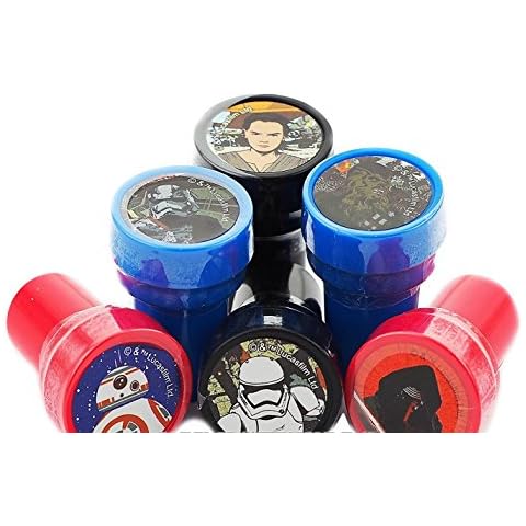 10 Pieces Self Inking Stamper Disney Pixar Nickelodeon Birthday Goody Gift Party Favors Supplies (Star Wars) Cover