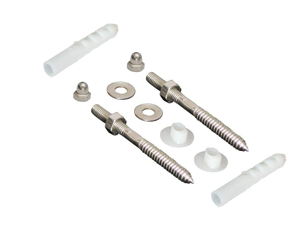 NEW WARE Rack Bolt for Wash Basin 3 * 8 MS Rack Bolt with MS Cap (Full Pair) Rack Bolt for