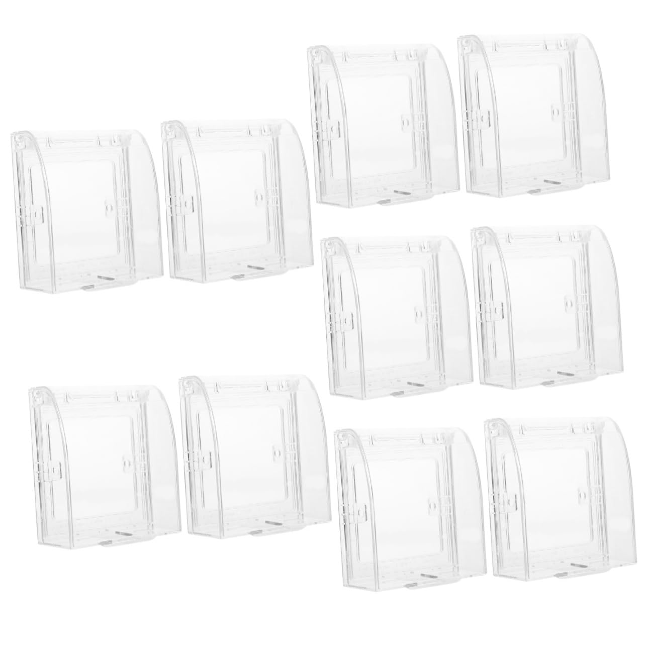 SHINEOFI 10 piezas Protector Enchufes Infantil Cubiertas Interruptor Transparente Plástico Resistente Seguridad para Pared Eléctrico Niña
