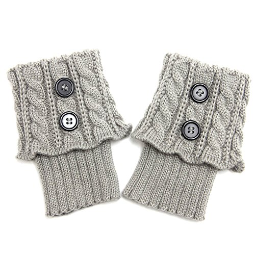 Women Winter Warm Crochet Knitted Boot Cuff Sock Short Leg Warmers3
