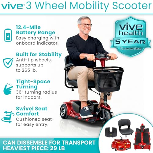 Vive 3 Wheel Mobility Scooter