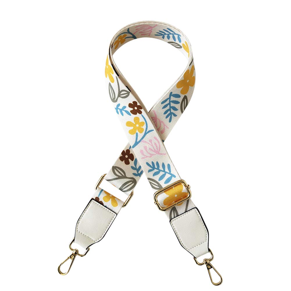 Asudaro Bandouliere, Réglable 80-130cm Anse De Sac À Main Fleur Sangle De Remplacement Bretelle Sangle