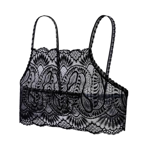 Women's Lace Camisole Crop Tops Modesty Panel Cleavage Cover up for Low Neckline Low Cut Dress2