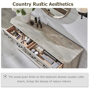 T4TREAM Farmhouse 8 Drawers Dresser for Bedroom, 54" Wide Wood Rustic Chest of Drawers with Natural Texture, Vintage Design, Storage Dressers Organizer for Bedroom, Living Room, Light Rustic Oak T4TREAM Farmhouse 8 Drawers Dresser for Bedroom 54 Wide Wood Rustic Chest of Drawers with Natural Texture Vintage Design Storage Dressers Organizer for Bedroom Living Room Light Rustic Oak