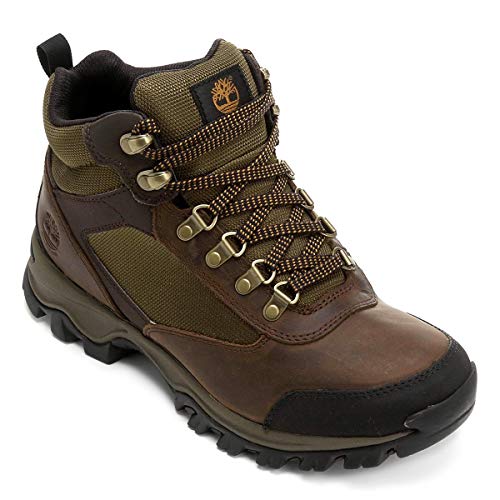 Timberland Men's Keele Ridge Waterproof Hiking Boot,Dark Brown Full Grain,US
