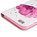 MOLLYCOOCLE iPhone 6s Plus Wallet Case, Flower Floral PU Leather Flip Folio Wallet Case with Kickstand Credit Card Holder Lightwight Slim Shockproof Soft TPU Bumper Cover for iPhone 6 Plus