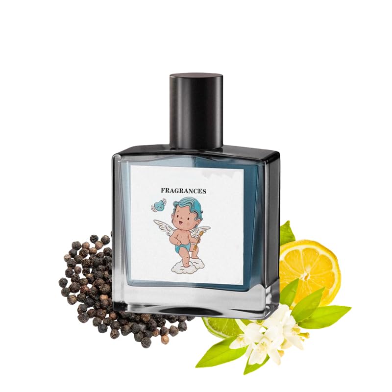 Colonia para hombres Cupid, 50 ml | Colonia con feromonas para hombres, aroma romántico duradero, fragancia hipnótica Cupid para hombres, perfume para hombres que aumenta la confianza